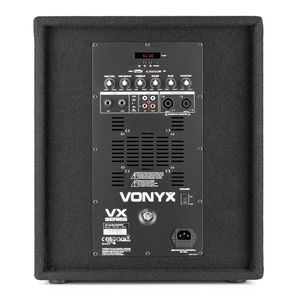 Vonyx VX0812BT 2.1 helisüsteem 12" 800w цена и информация | Kõlarid | kaup24.ee