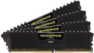 Corsair Vengeance LPX, 64GB (4x16GB), DDR4, 2400MHz DRAM 2400MHz C14 Набор памяти - черный цена и информация | Оперативная память (RAM) | kaup24.ee