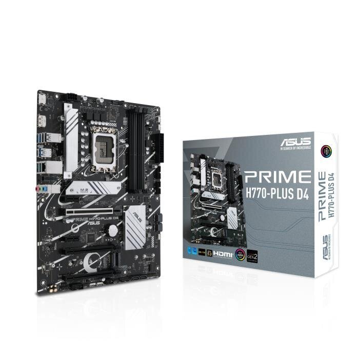 Asus PRIME H770-PLUS D4, ATX, LGA1700, DDR4 hind ja info | Emaplaadid | kaup24.ee