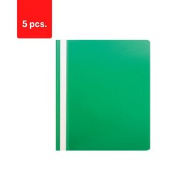 Папка для документов с клипсой ELLER А4, зеленая, 5 шт. цена и информация | Канцелярские товары | kaup24.ee