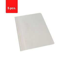 Klambriga dokumentide kaust Eller A4, valge pakend 5 tk. hind ja info | Kirjatarbed | kaup24.ee