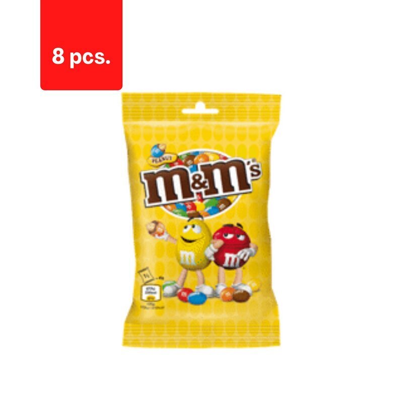 Dražee M&M's Peanut, 90 g x 8 tk. цена и информация | Maiustused | kaup24.ee