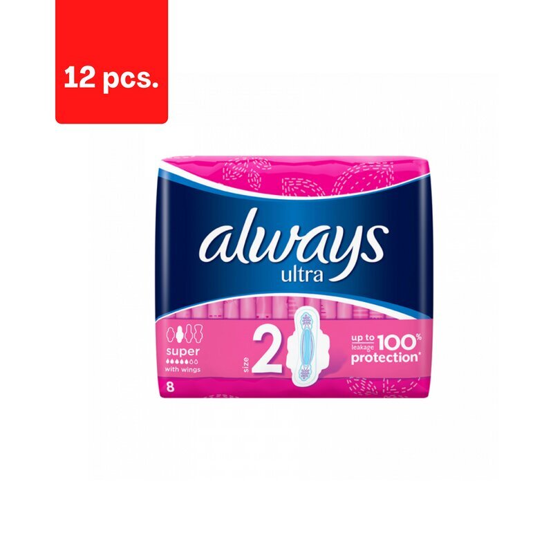 Hügieenilised pakendid ALATI Ultra Super Plus, 8 tk. x 12 pakk hind ja info | Tampoonid, hügieenisidemed, menstruaalanumad | kaup24.ee
