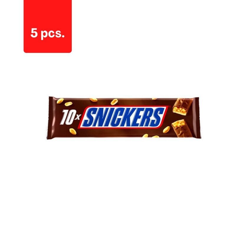 Šokolaaditahvlid Snickers, 10x50g x 5 pakk. hind ja info | Maiustused | kaup24.ee