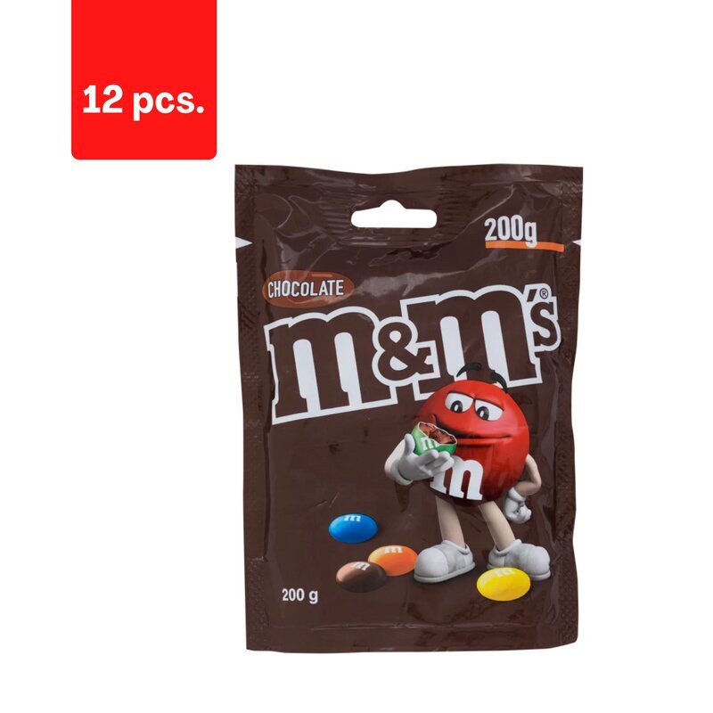 Šokolaadikommid M&M's Choco, 200 g x 12 tk. цена и информация | Maiustused | kaup24.ee