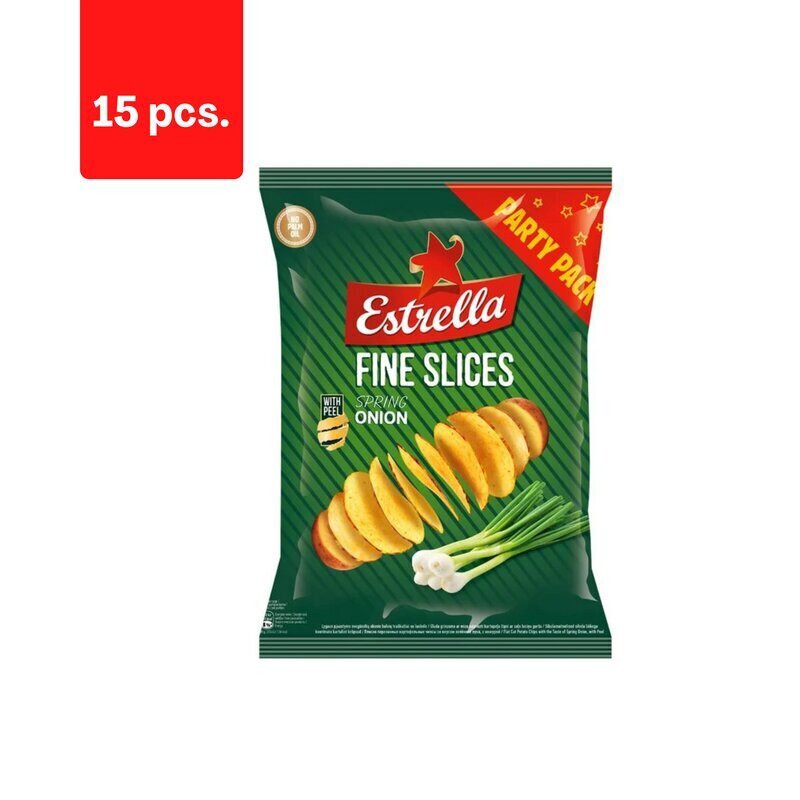 Krõpsud Estrella Flat mahlase sibulamaitsega, 180 g x 15 tk. hind ja info | Suupisted, krõpsud | kaup24.ee