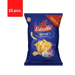 Чипсы ESTRELLA со вкусом сметаны и лука, 180 г x 15 шт. цена и информация | Закуски, чипсы | kaup24.ee