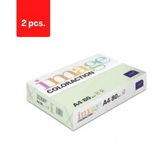 Värviline paber Image Coloraction, A4, 80 gsm, 500 lehte, JUNGLE / PALE GREEN pakend 2 tk. hind ja info | Kirjatarbed | kaup24.ee