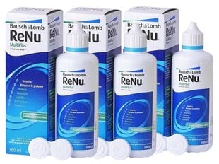 Kontaktläätsede hooldusvahend ReNu MultiPlus, 360 ml x 3 tk hind ja info | Läätsevedelikud | kaup24.ee