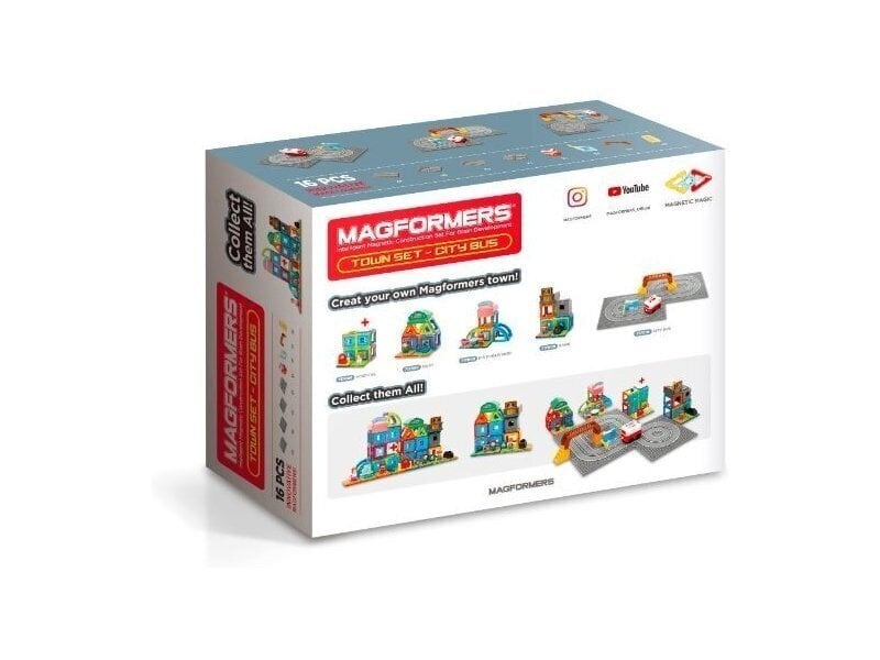 Magnetkonstruktor Magformers City, 16- osaline hind ja info | Klotsid ja konstruktorid | kaup24.ee
