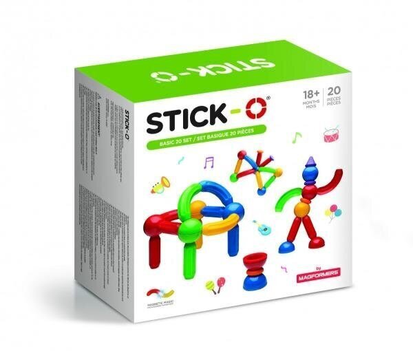 Magnetkonstruktor Stick-o Magformers 005-901002 20 det hind ja info | Klotsid ja konstruktorid | kaup24.ee