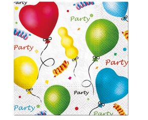 Pabersalvrätikud "Party", 33 x 33 cm, 20 tk SDL196000 hind ja info | Ühekordsed nõud | kaup24.ee