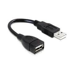 DeLOCK Kabel USB 2.0 Verlaengerung, A/A 15см S/B USB-кабель 0,15 м Черный цена и информация | Адаптер Aten Video Splitter 2 port 450MHz | kaup24.ee