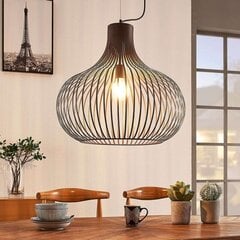 Подвесной светильник Lindby Frances, коричневый, 1 лампочка, Ø 60 см цена и информация | Люстры | kaup24.ee