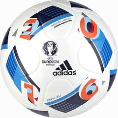 Jalgpall Adidas Euro 2016 Beau Jeu Jr AC5425, suurus 4 цена и информация | Футбольные мячи | kaup24.ee