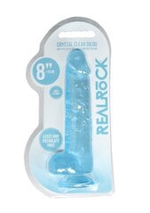 Peenise imitaator Shots Realrock Crystal Clear 19 cm, sinine hind ja info | Dildod | kaup24.ee