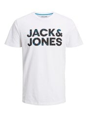 Jack & Jones meeste T-särk 12221930*03, valge 5715365617248 hind ja info | Meeste T-särgid | kaup24.ee