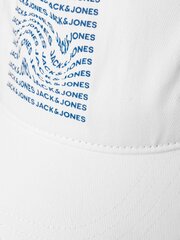 Jack & Jones meeste nokamüts 12225099*03, valge 5715320353716 hind ja info | Meeste sallid, mütsid ja kindad | kaup24.ee