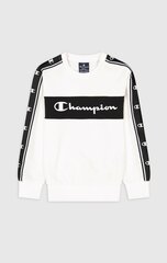 Детская спортивная кофта Champion 306328*WW001, белая, 8054112990874 цена и информация | Свитеры, жилетки, пиджаки для мальчиков | kaup24.ee