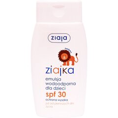 Водостойкая солнцезащитная эмульсия для детей Ziaja Ziajka SPF30 125 мд цена и информация | Кремы от загара | kaup24.ee