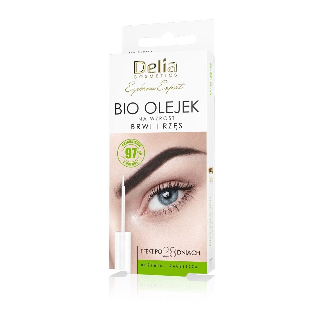 Õli ripsmetele ja kulmudele Delia Eyebrow Expert Bio, 7 ml hind ja info | Ripsmetušid, lauvärvid, silmapliiatsid, seerumid | kaup24.ee