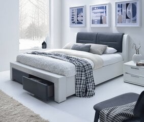 Кровать Halmar Cassandra140 x 200 см, черно /белая цена и информация | Кровати | kaup24.ee