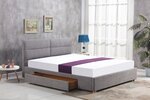 Кровать Halmar Merida, 160x200 cм, светло серый