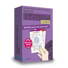 Pearson REVISE Edexcel GCSE (9-1) Spanish Revision Cards: for home learning, 2022 and 2023 assessments and exams hind ja info | Noortekirjandus | kaup24.ee