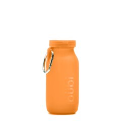 Скручивающаяся силиконовая бутылка Bübi 414 мл, оранжевая цена и информация | Фляги для воды | kaup24.ee