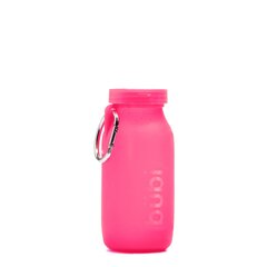Keeratav silikoonist pudel Bübi 414 ml, roosa цена и информация | Фляги для воды | kaup24.ee