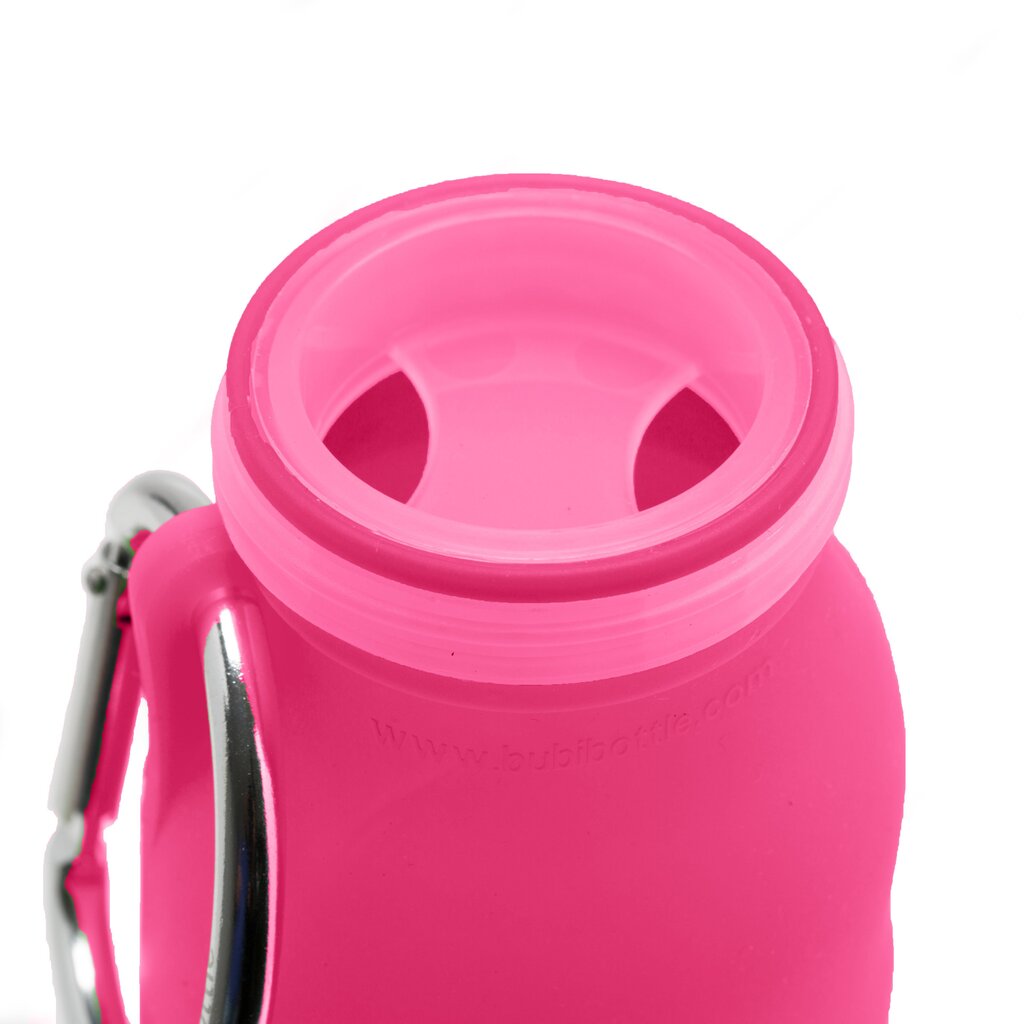 Keeratav silikoonist pudel Bübi 414 ml, roosa hind ja info | Joogipudelid | kaup24.ee