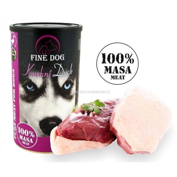 Pardikonserv koertele 100 % liha Fine Dog (8 x 1200 g ) hind ja info | Konservid koertele | kaup24.ee