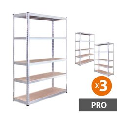 Hoiuriiulid Tonro 180x90x45 PRO, 3 tk цена и информация | Стеллажи, полки | kaup24.ee