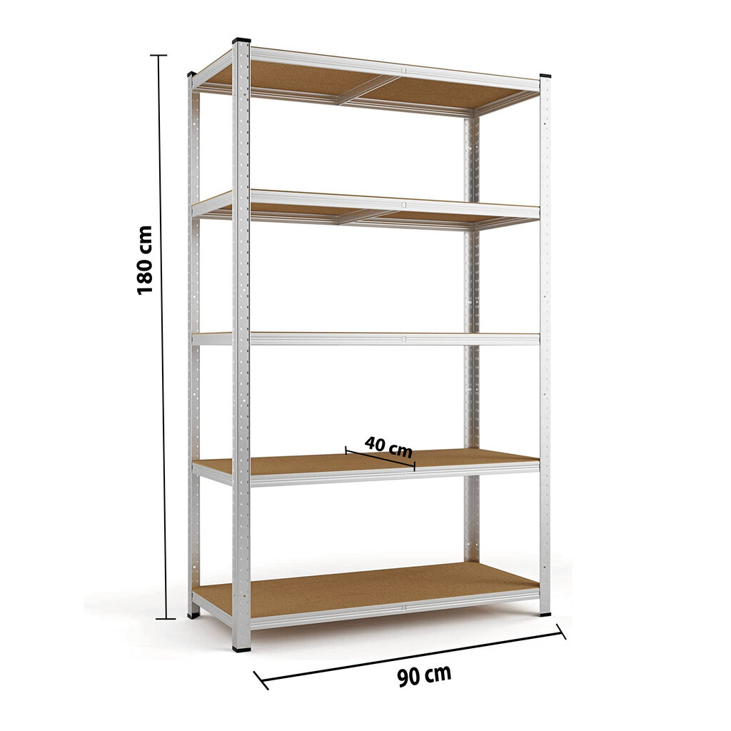 Hoiuriiulid Tonro 180x90x40 Pro, 3 tk hind ja info | Riiulid tööriistadele | kaup24.ee