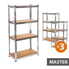 Hoiuriiulid Tonro 180x120x60 Master, 3 tk цена и информация | Стеллажи, полки | kaup24.ee