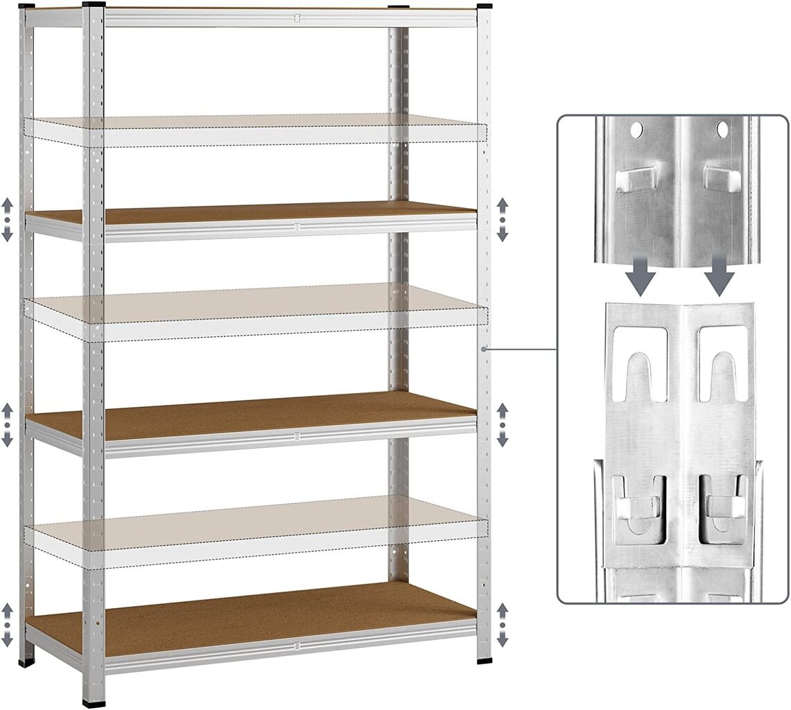 Hoiuriiulid Tonro 180x120x60 MASTER, 5 tk hind ja info | Riiulid tööriistadele | kaup24.ee