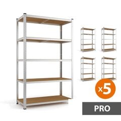 Hoiuriiulid Tonro 180x90x40 Pro, 5 tk цена и информация | Стеллажи, полки | kaup24.ee