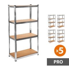 Hoiuriiulid Tonro 150x75x40 Pro, 5 tk цена и информация | Стеллажи, полки | kaup24.ee