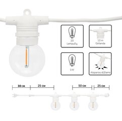Välitingimustes kasutatav valguskett (LED tuled) 150 m Glow valge hind ja info | Jõulutuled | kaup24.ee