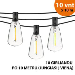 Välitingimustes kasutatav valguskett (LED tuled) 100 m Retro цена и информация | Гирлянды | kaup24.ee