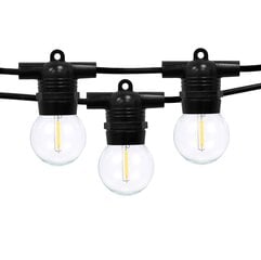 Välitingimustes kasutatav valguskett (LED tuled) 100 m Glow must цена и информация | Гирлянды | kaup24.ee