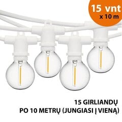 Välitingimustes kasutatav valguskett (LED tuled) 150 m Perl valge hind ja info | Jõulutuled | kaup24.ee