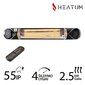 Heatum H2500R CORE BLACK infrapuna soojuskiirgur koos statiiviga цена и информация | Küttekehad | kaup24.ee