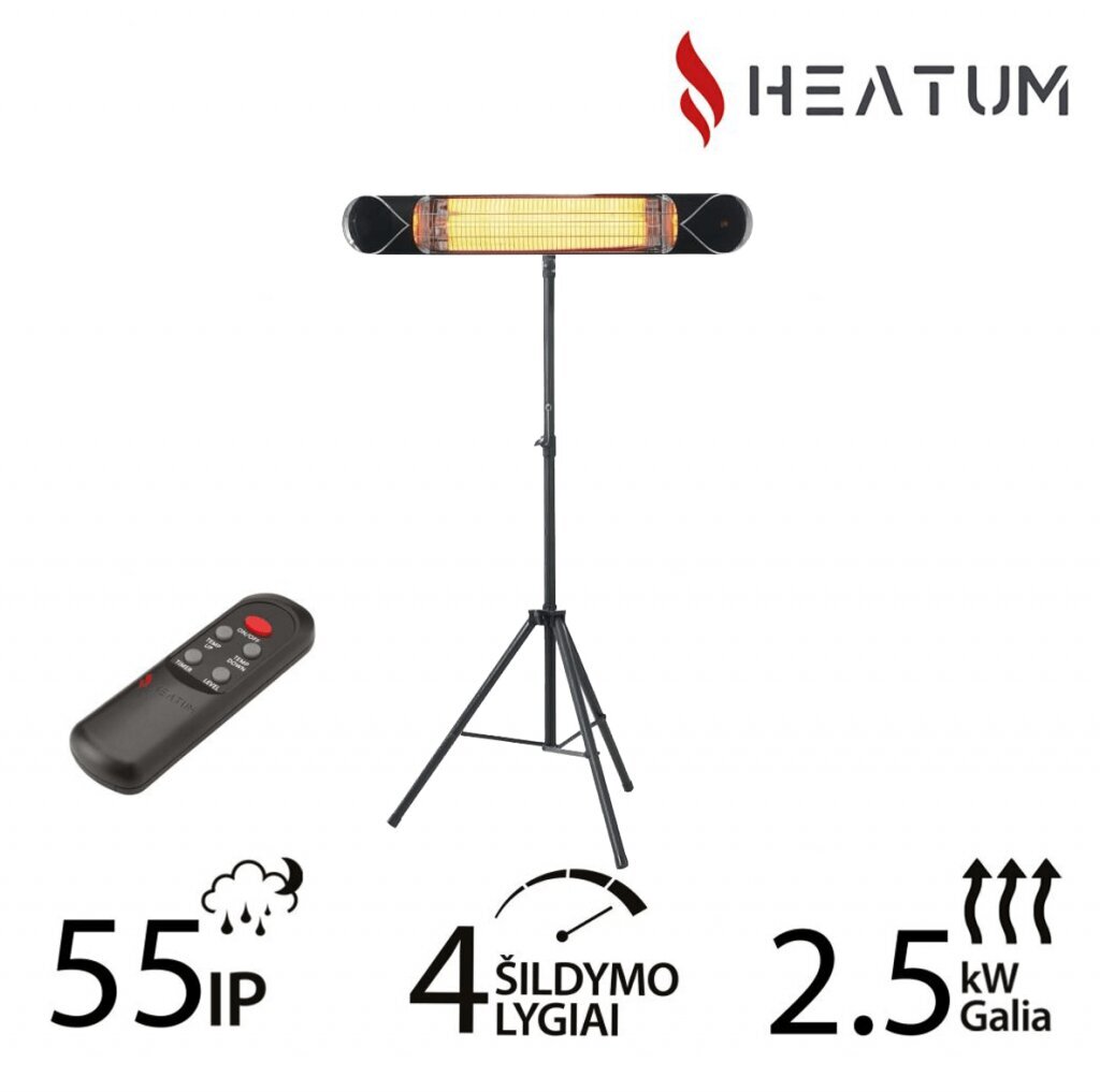 Heatum H2500R CORE BLACK infrapuna soojuskiirgur koos statiiviga hind ja info | Küttekehad | kaup24.ee