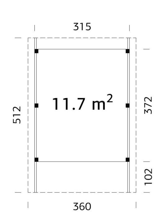 Auto varjualune Karl 11,7 m² hind ja info | Kuurid ja aiamajad | kaup24.ee