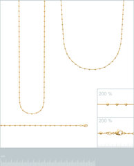 Цепочка с золотым покрытием 750°,производство Франции цена и информация | Украшения на шею | kaup24.ee