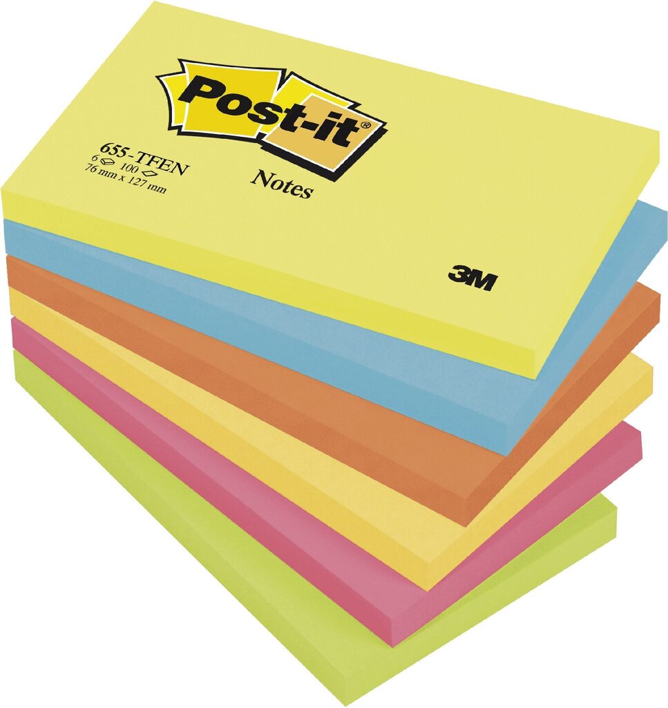 Kleepuvad värvilised Post-it märkmed hind ja info | Kirjatarbed | kaup24.ee