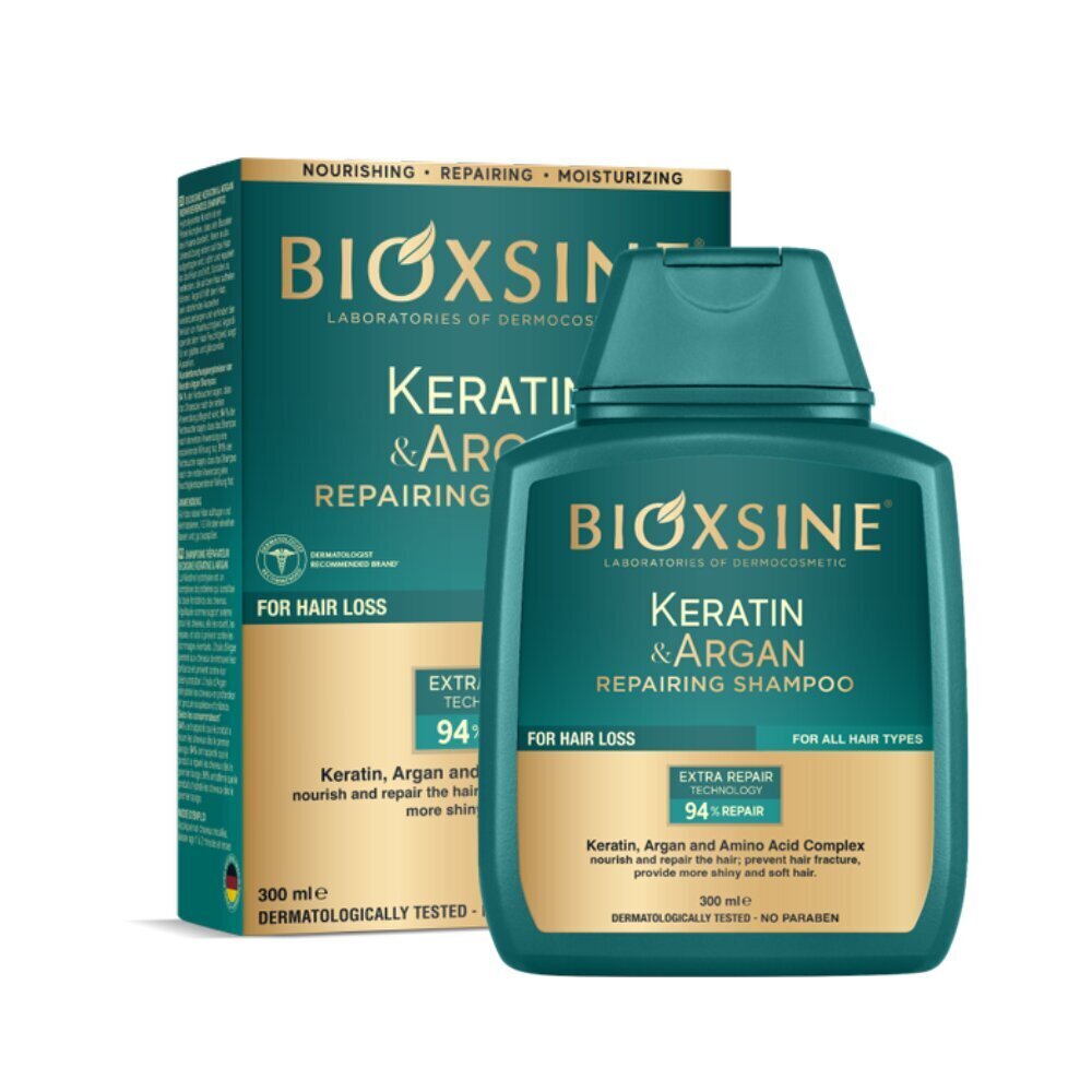 Taastav šampoon Bioxsine Keratin & Argan 300 ml hind ja info | Šampoonid | kaup24.ee