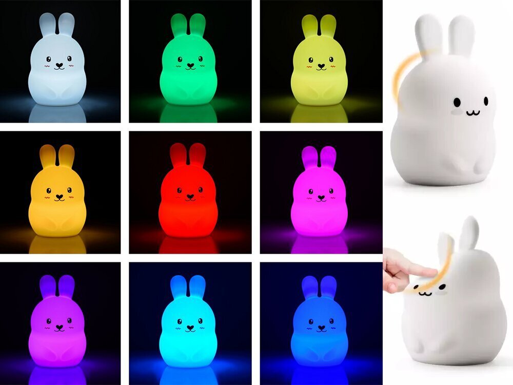 Silikoonist RGB lamp Bunny цена и информация | Lastetoa valgustid | kaup24.ee