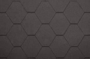 Asfaldisindlite komplekt Hexagonal Rock H105BLACK, must цена и информация | Кровельные покрытия | kaup24.ee